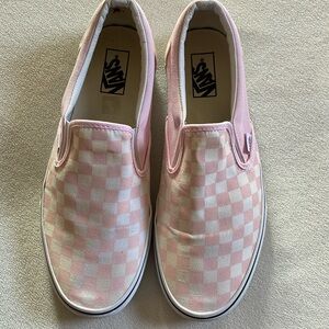 Vans Classic Pink & White Checkered Slip-Ons Unisex SZ 11.5 Y2K Skate